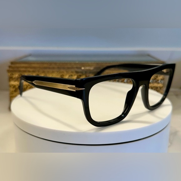 David Beckham - Black/Gold Thick Eyeglass Frames- VGUC - Picture 1 of 14